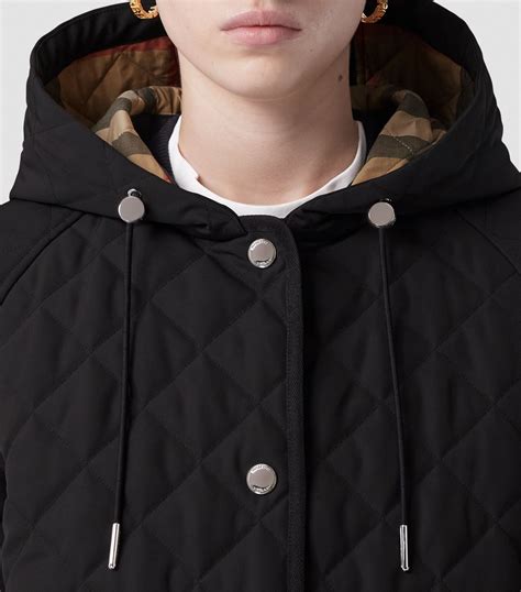 burberry womens quilted jacket with hood|burberry women's diamond quilted jacket.